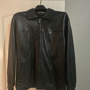 Men's Classic Black Leather Jacket